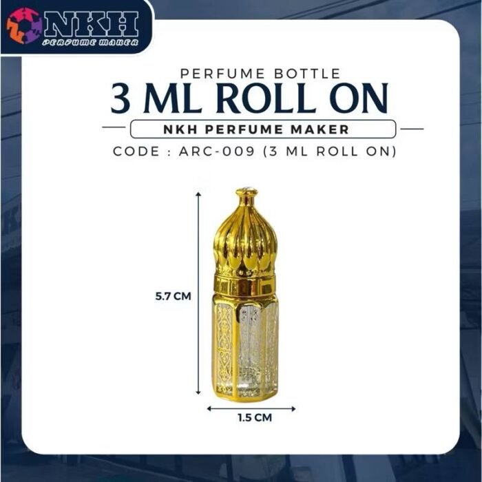 BOTOL KOSONG ARABIC ROLL ON 3ML (ARC-009) - Image 3