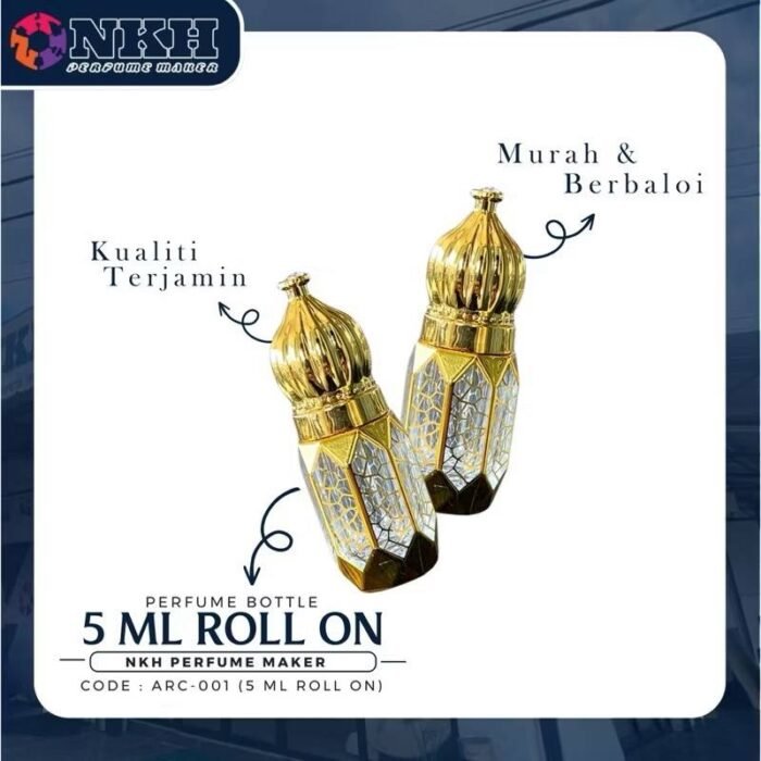 EMPTY BOTTLE FRAGRANCE ARABIC ROLL ON 5ML (ARC-001) - Image 2