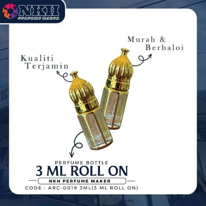 BOTOL KOSONG ARABIC ROLL ON 3ML (ARC-0019) - Image 2
