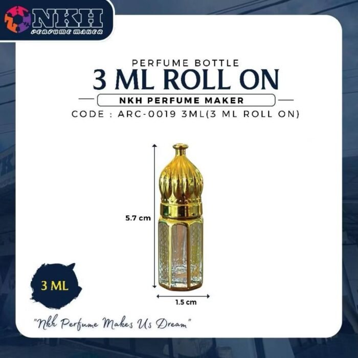 BOTOL KOSONG ARABIC ROLL ON 3ML (ARC-0019) - Image 3