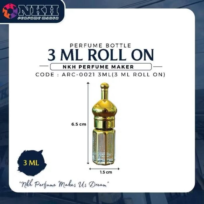 BOTOL KOSONG ARABIC ROLL ON 3ML (ARC-0021) - Image 3