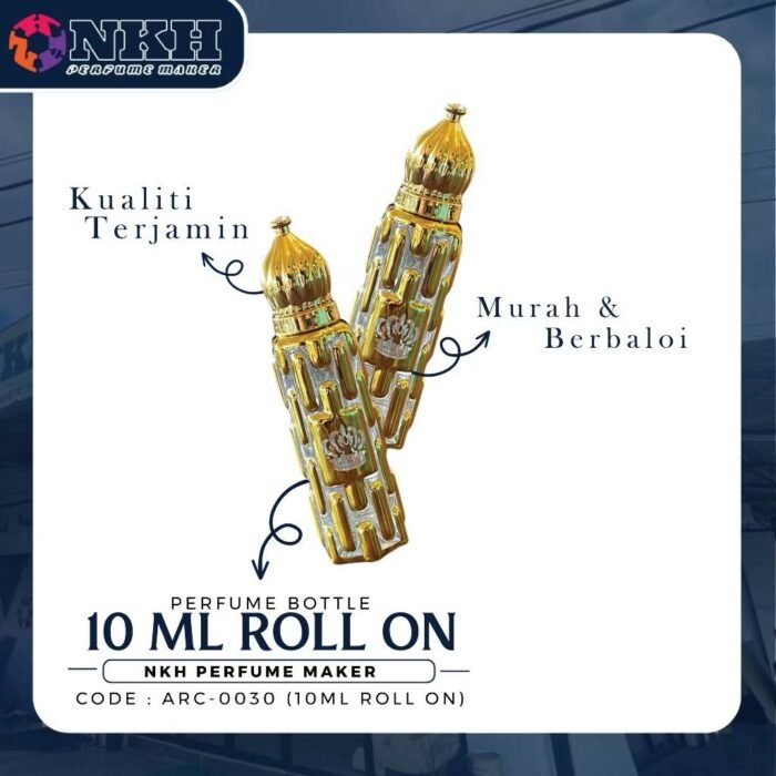 EMPTY BOTTLE FRAGRANCE ARABIC ROLL ON 10ML (ARC-0030) - Image 2