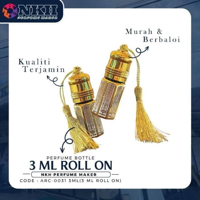 BOTOL KOSONG ARABIC ROLL ON 3ML (ARC-0031) - Image 2