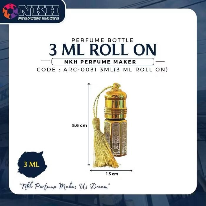 BOTOL KOSONG ARABIC ROLL ON 3ML (ARC-0031) - Image 3