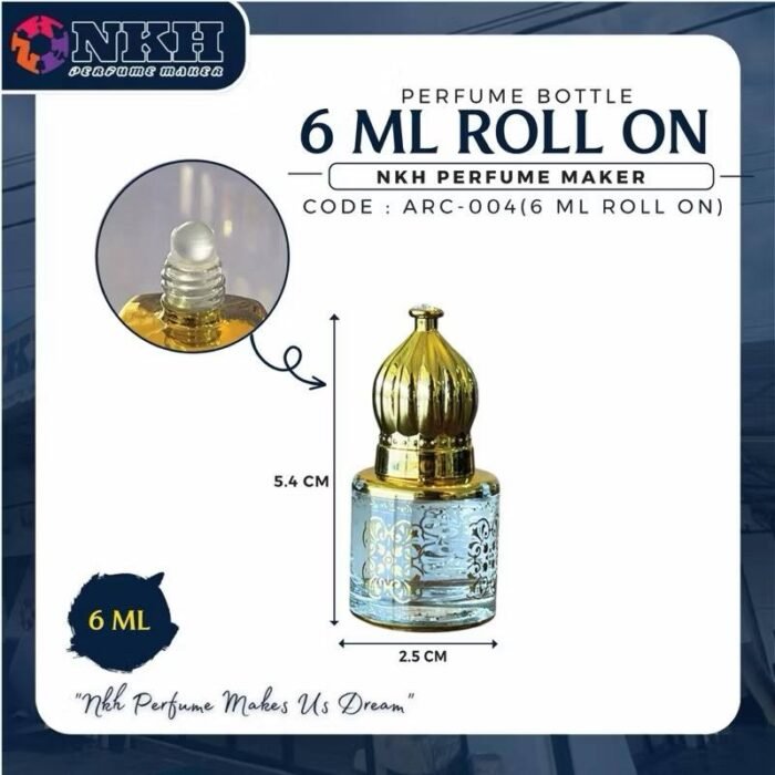 EMPTY BOTTLE FRAGRANCE ARABIC ROLL ON 6 ML (ARC-004) - Image 3
