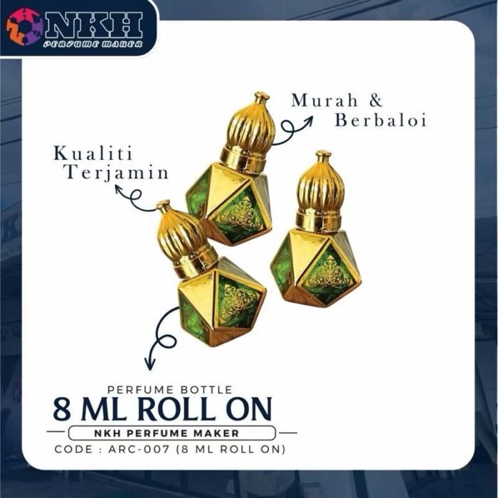 EMPTY BOTTLE FRAGRANCE ARABIC ROLL ON 8ML (ARC-007) - Image 2