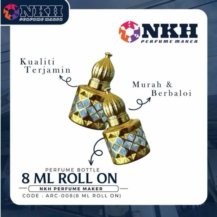 EMPTY BOTTLE FRAGRANCE ARABIC ROLL ON 8ML (ARC-008) - Image 2