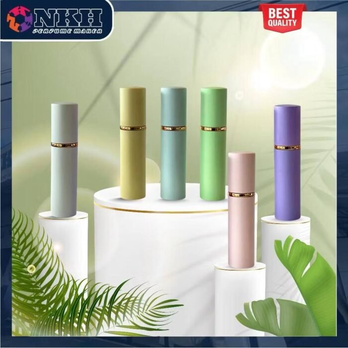 EMPTY BOTTLE FRAGRANCE PLASTIC METAL CASE 10ML (NKH 011-016) - Image 4