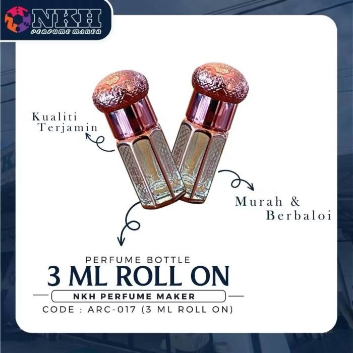 BOTOL KOSONG ARABIC ROLL ON 3ML (ARC-017) - Image 2