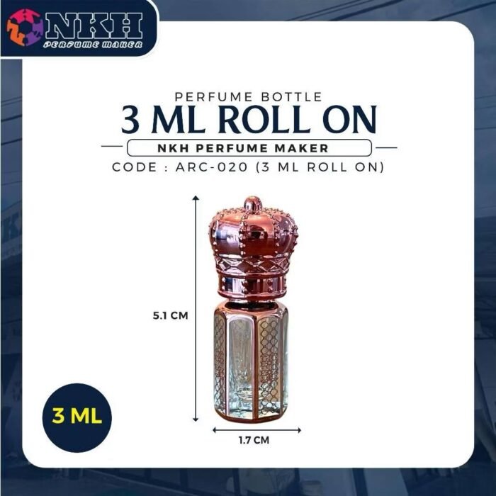 BOTOL KOSONG ARABIC ROLL ON 3ML (ARC-020) - Image 3