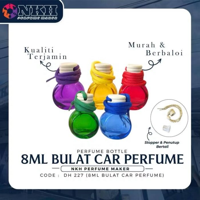 EMPTY BOTTLE CAR PERFUME CIRCLE 8ML (DH 227) - Image 2