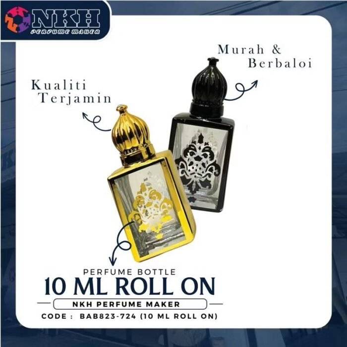 EMPTY BOTTLE FRAGRANCE ARABIC ROLL ON 10ML (BAB 823-724) - Image 2