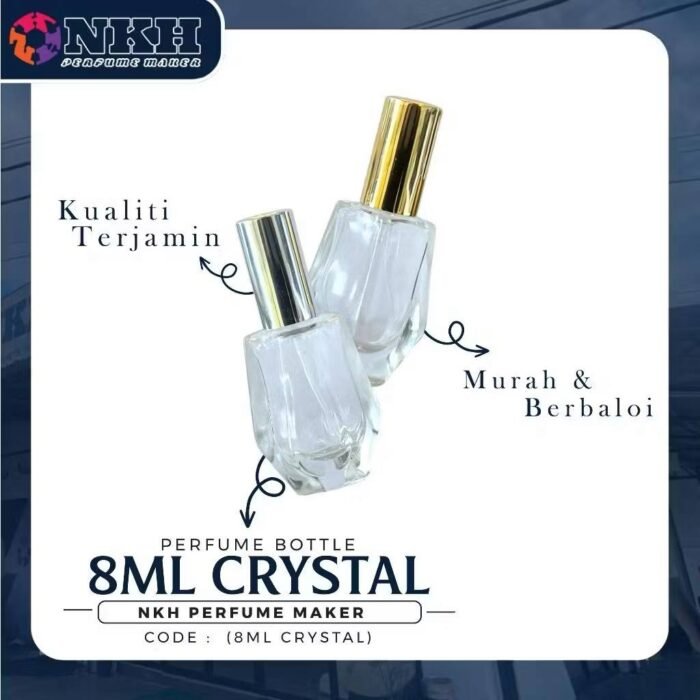 EMPTY BOTTLE FRAGRANCE CRYSTAL SCREW TYPE 8ML - Image 2