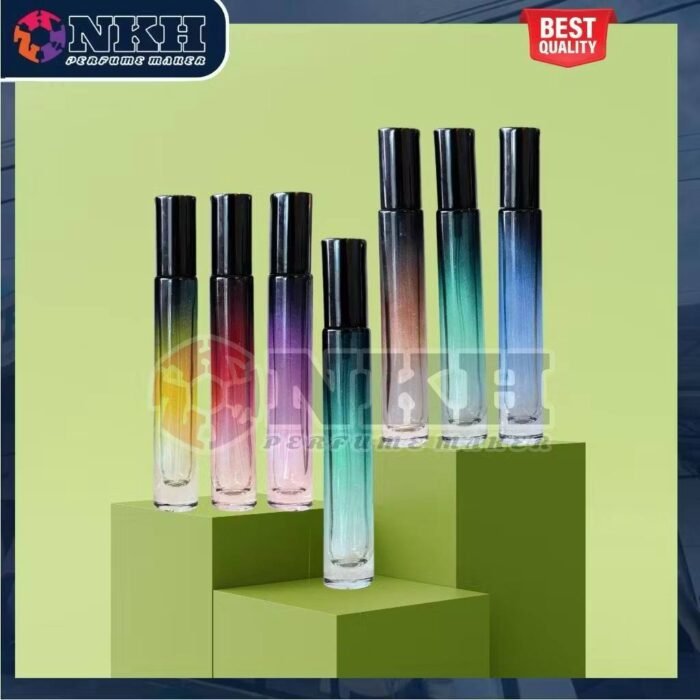 EMPTY BOTTLE FRAGRANCE LONG ROUND 2 TONE SCREW 10ML (FX 51C 01-06) - Image 4