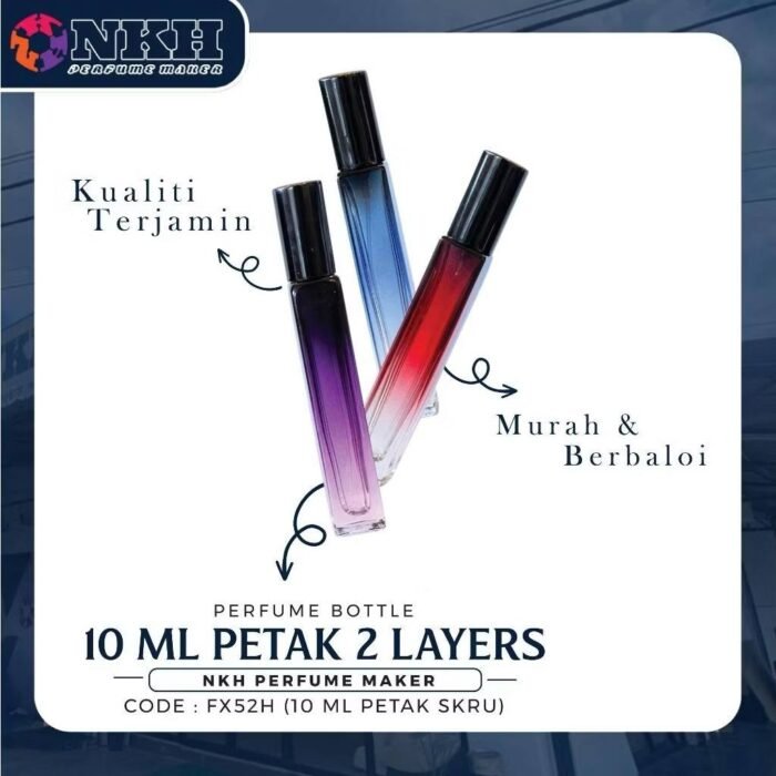 EMPTY BOTTLE FRAGRANCE LONG SQUARE SCREW 10ML (FX52H) - Image 2