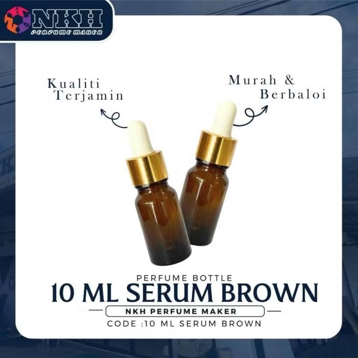 EMPTY BOTTLE FRAGRANCE SERUM BROWN CLEAR 10 ML - Image 2