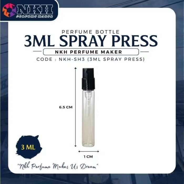 BOTOL KOSONG MINYAK WANGI 3ML SPRAY PRESS (NKH-SH3) - Image 3