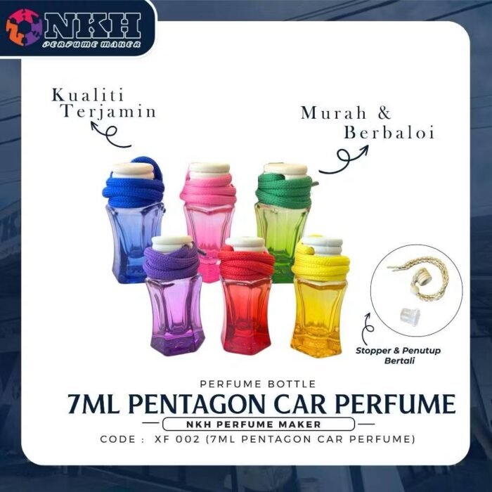 EMPTY BOTTLE CAR PERFUME PENTAGON 7ML (XF 002) - Image 2