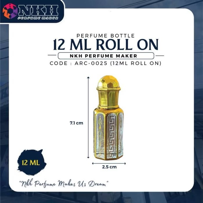 EMPTY BOTTLE FRAGRANCE ARABIC ROLL ON 12ML (ARC-0025) - Image 3