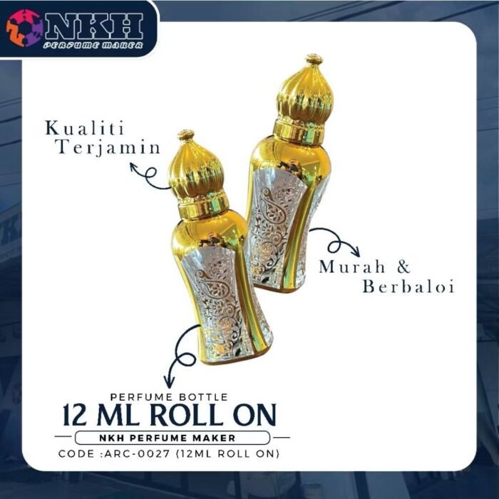 EMPTY BOTTLE FRAGRANCE ARABIC ROLL ON 12ML (ARC-0027) - Image 2