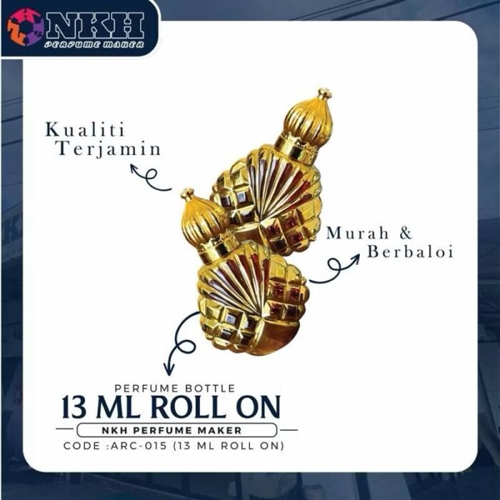 EMPTY BOTTLE FRAGRANCE ARABIC ROLL ON 13ML (ARC-015) - Image 2