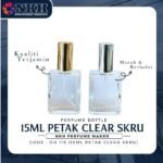 EMPTY BOTTLE FRAGRANCE SQUARE CLEAR SCREW 15ML (DH115) - Image 2