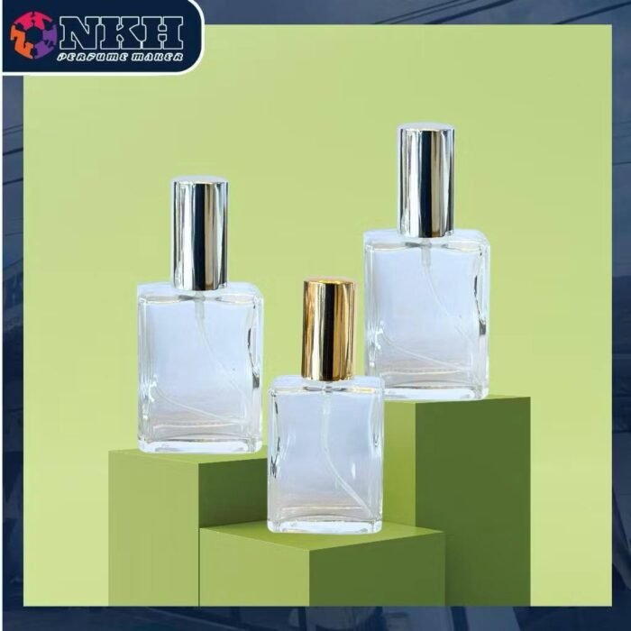 EMPTY BOTTLE FRAGRANCE SQUARE CLEAR SCREW 15ML (DH115) - Image 4
