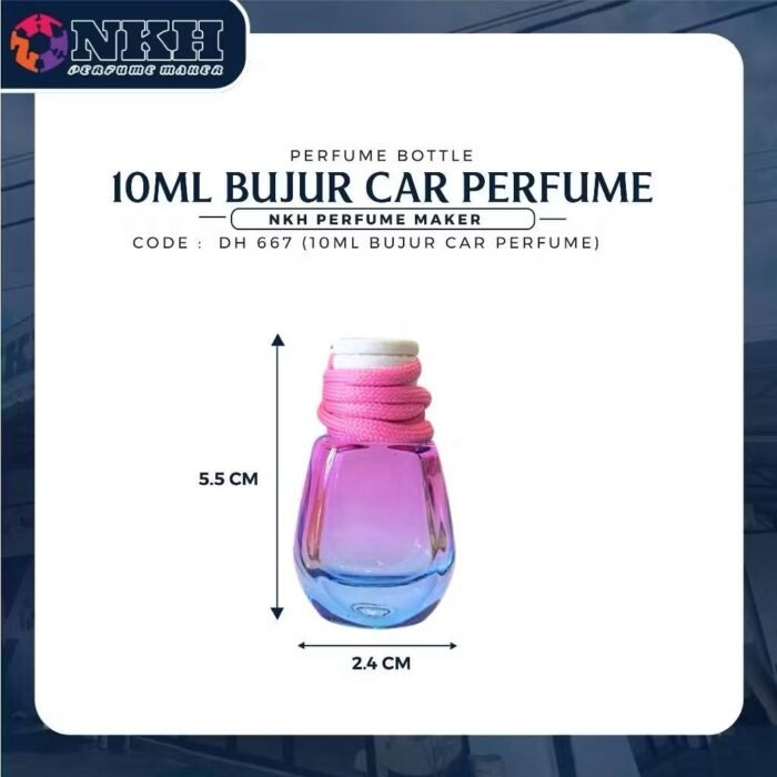 EMPTY BOTTLE CAR PERFUME OVAL SHAPE 2TONE CLOURS (DH 667) - Image 3