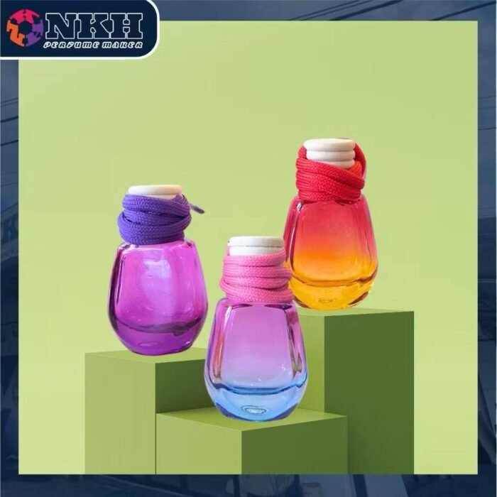 EMPTY BOTTLE CAR PERFUME OVAL SHAPE 2TONE CLOURS (DH 667) - Image 4