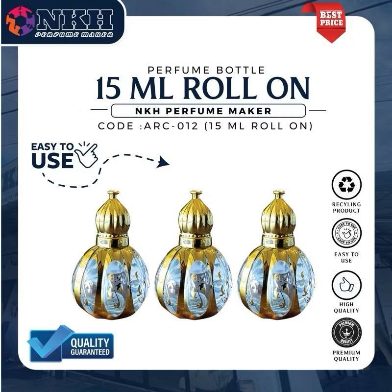 ARC-012 EMPTY BOTTLE FRAGRANCE ARABIC ROLL ON 15ML (ARC-012) - Image 1