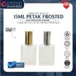 EMPTY BOTTLE FRAGRANCE SQUARE FROSTED SCREW 15ML (DH115)