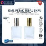 EMPTY BOTTLE FRAGRANCE SQUARE SPRAY SCREW 15ML (YJ 0382)