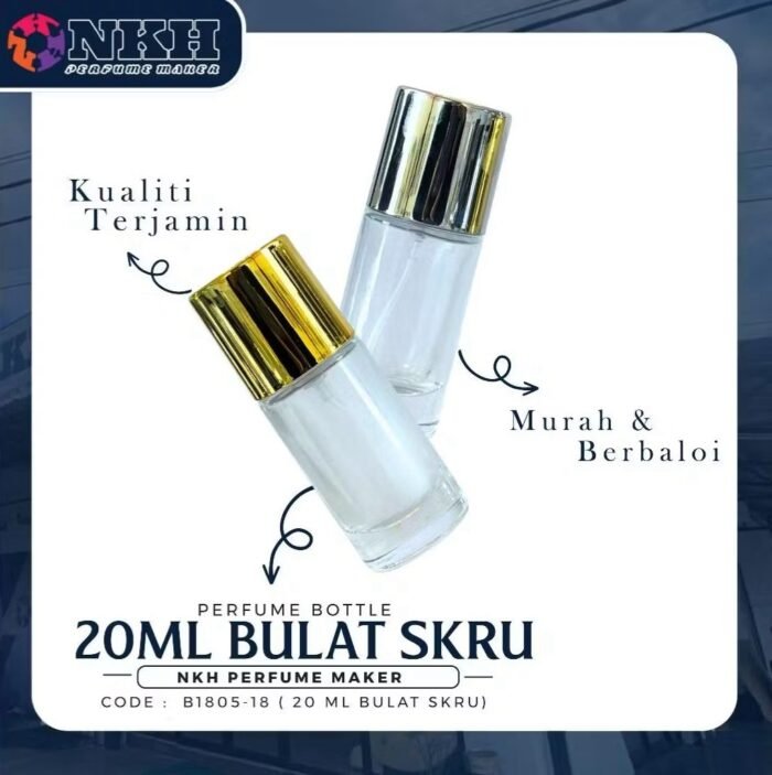 EMPTY BOTTLE FRAGRANCE 20ML CIRCLE SCREW ( B1805-18 ) - Image 3