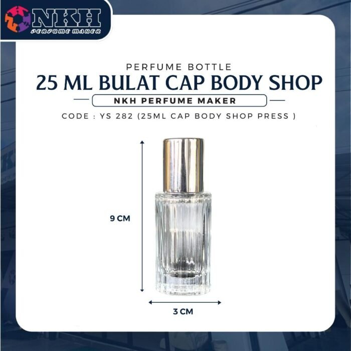 EMPTY BOTTLE FRAGRANCE 25ML CIRCLE CAP BODY SHOP PRESS ( YS 282 ) - Image 3