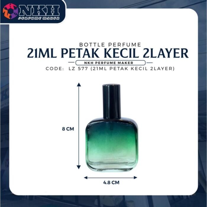 EMPTY BOTTLE FRAGRANCE 21ML SQUARE 2 LAYERS SCREW ( LZ 577 ) - Image 3