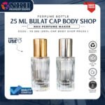 EMPTY BOTTLE FRAGRANCE 25ML CIRCLE CAP BODY SHOP PRESS ( YS 282 )
