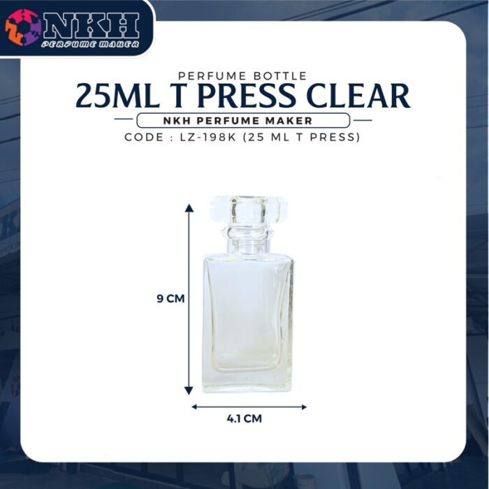 EMPTY BOTTLE FRAGRANCE 25ML SQUARE CAP T PRESS ( LZ-198K ) - Image 3