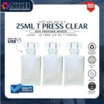 EMPTY BOTTLE FRAGRANCE 25ML SQUARE CAP T PRESS ( LZ-198K )