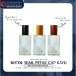 EMPTY BOTTLE FRAGRANCE 30ML SQUARE WOODEN CAP PRESS ( YS364 ) - Image 2