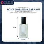 EMPTY BOTTLE FRAGRANCE 30ML SQUARE WOODEN CAP PRESS ( YS364 ) - Image 3