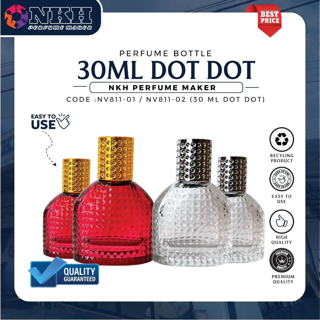 65 EMPTY BOTTLE FRAGRANCE 30ML DOT DOT SCREW ( NKH 811-01/02 ) - Image 1