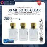 EMPTY BOTTLE FRAGRANCE 30ML TURBAN CLEAR CAP GOLD SCREW ( PX 317 )