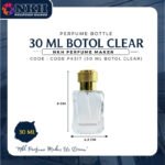 EMPTY BOTTLE FRAGRANCE 30ML TURBAN CLEAR CAP GOLD SCREW ( PX 317 ) - Image 3