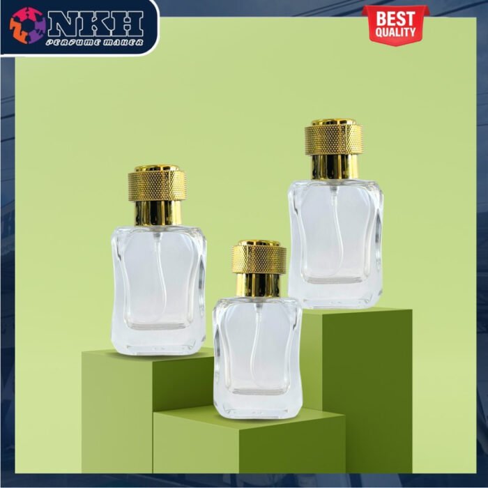 EMPTY BOTTLE FRAGRANCE 30ML TURBAN CLEAR CAP GOLD SCREW ( PX 317 ) - Image 4