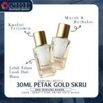 EMPTY BOTTLE FRAGRANCE 30ML SQUARE GOLD SCREW SPRAY ( S3897 ) - Image 2