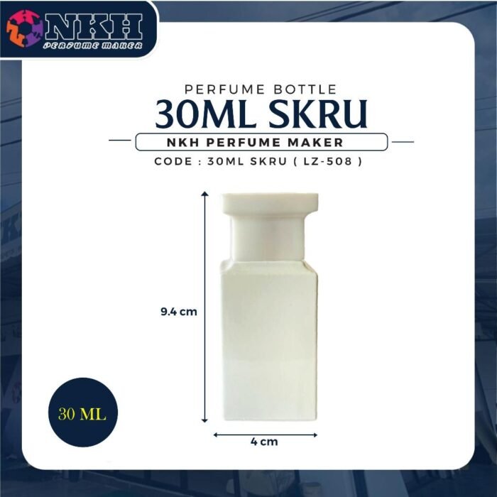 EMPTY BOTTLE FRAGRANCE 30ML SLIM SQUARE SCREW ( LZ-508 ) - Image 3