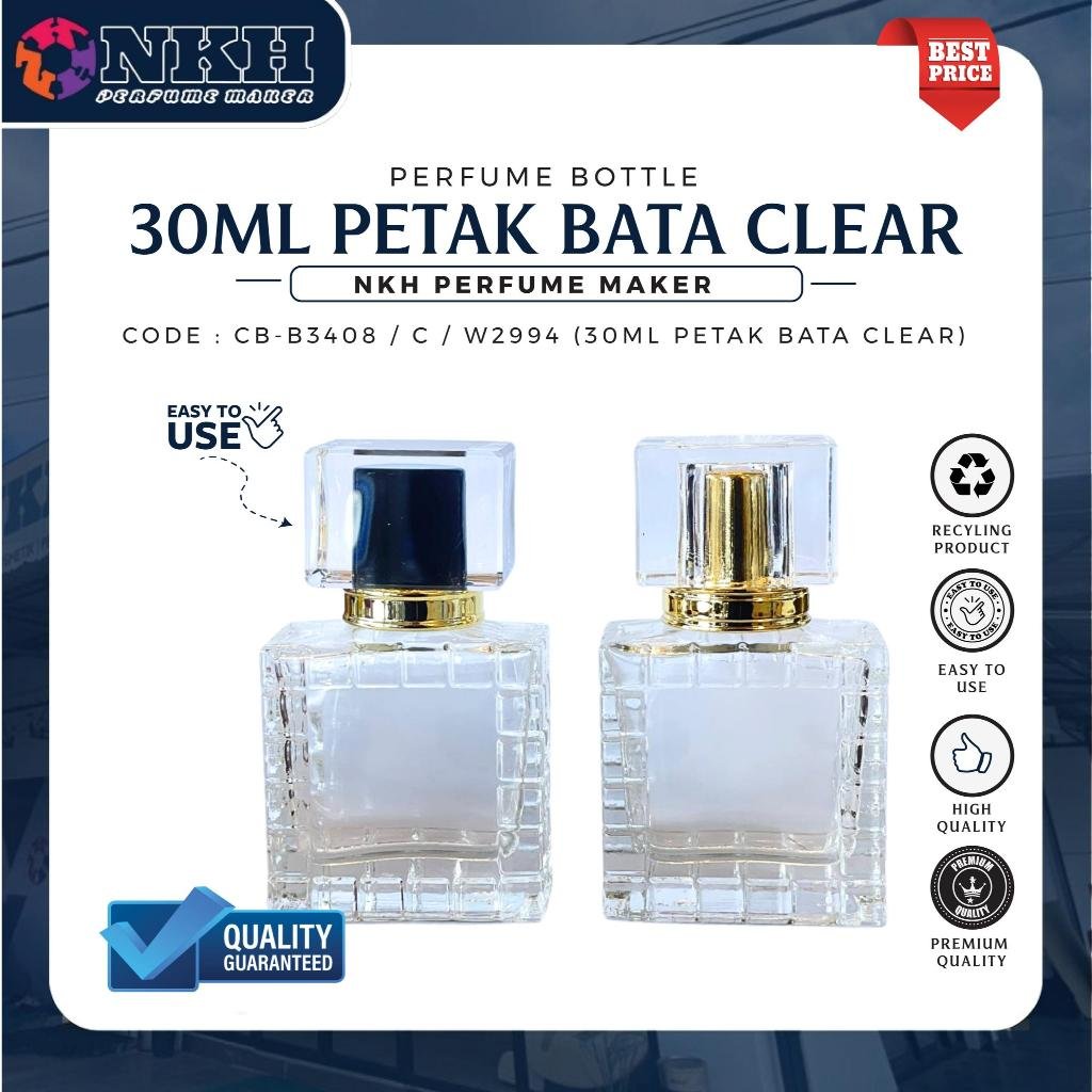 my-11134207-7rasa-m970k41a15hc3c EMPTY BOTTLE FRAGRANCE 30ML CLEAR PRESS BRICK BLOCK ( CB-B3408 / C / W2994 ) - Image 1