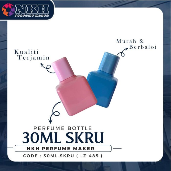 EMPTY BOTTLE FRAGRANCE 30ML SMALL SQUARE SCREW ( LZ - 485 ) - Image 2