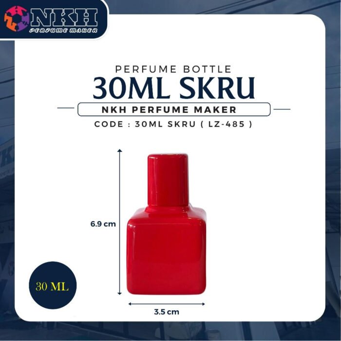 EMPTY BOTTLE FRAGRANCE 30ML SMALL SQUARE SCREW ( LZ - 485 ) - Image 3