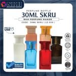 EMPTY BOTTLE FRAGRANCE 30ML SLIM SQUARE SCREW ( LZ-508 )